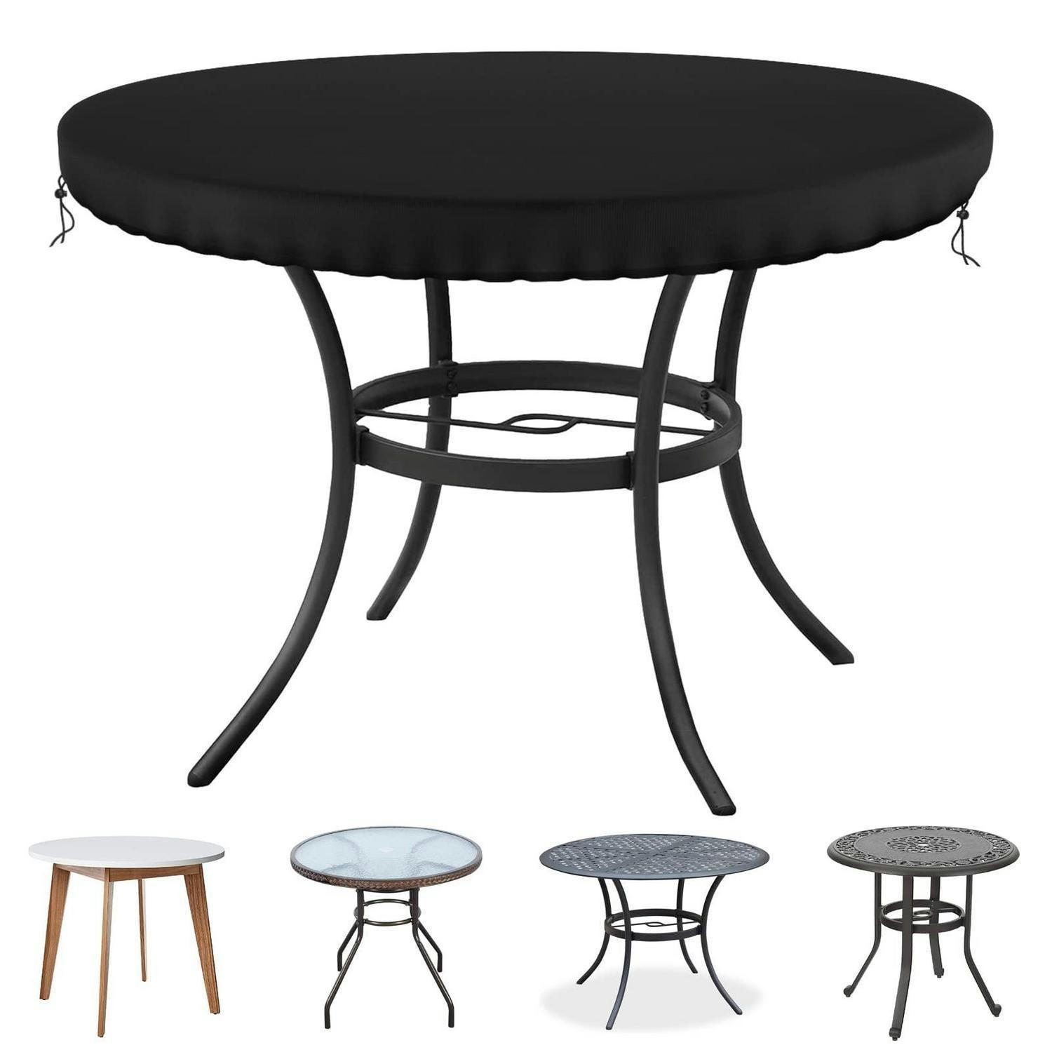SCHUTZHÜLLE Gartentisch 78 cm Schwarz Wasserdicht - Schwarz, Textil (124/10/124cm)