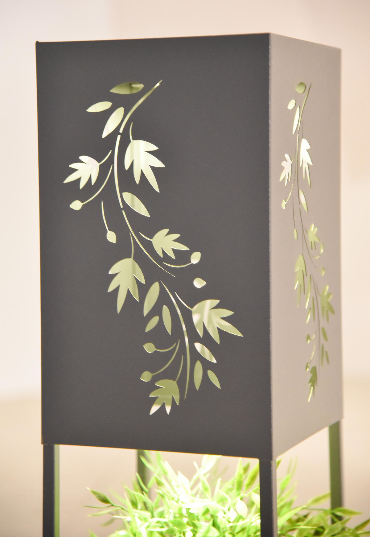 DEKOSÄULE Porto LED Stahl Grau 60x18x18cm - Grau, Metall (18/60/18cm) - DELUKE