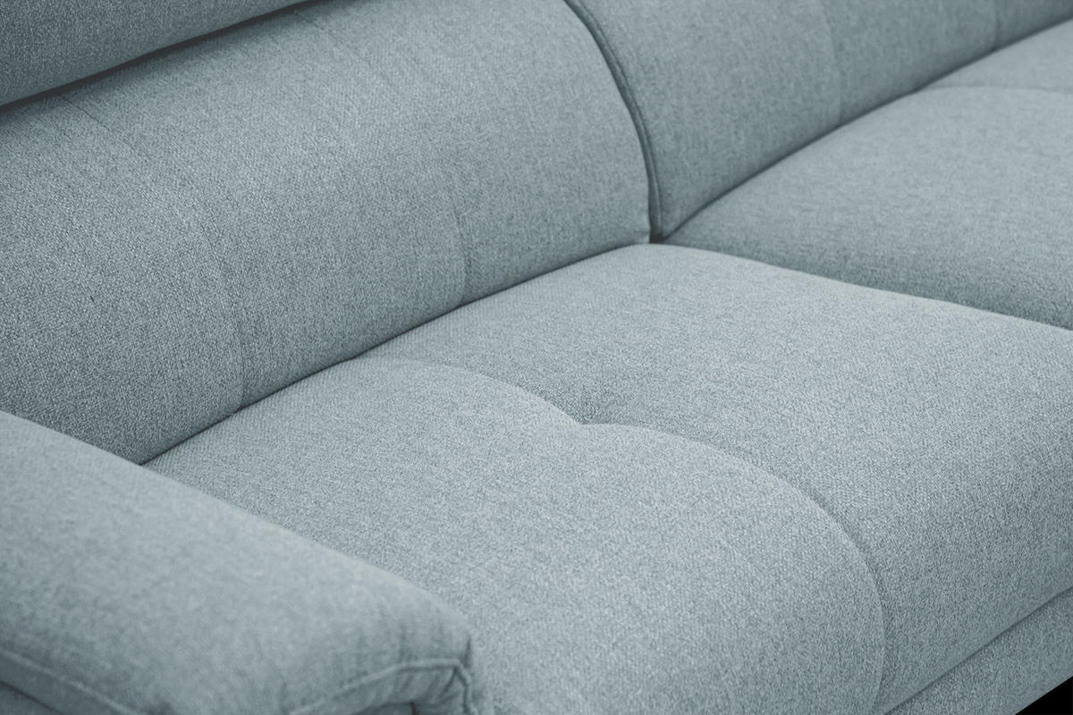 RELAXSOFA MATERA 3-Sitzer mit 2 Relaxfunktionen, mint - Schwarz/Mintgrün, Holzwerkstoff/Textil (212/82/103cm) - Courtois Laville