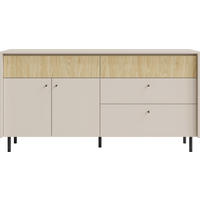 KOMMODE NUVOLA 163,5/84,5/42cm mit 2 Schubladen 2 Türen Beige - Beige, Holzwerkstoff (163.5/84.5/42cm) - MASSENO
