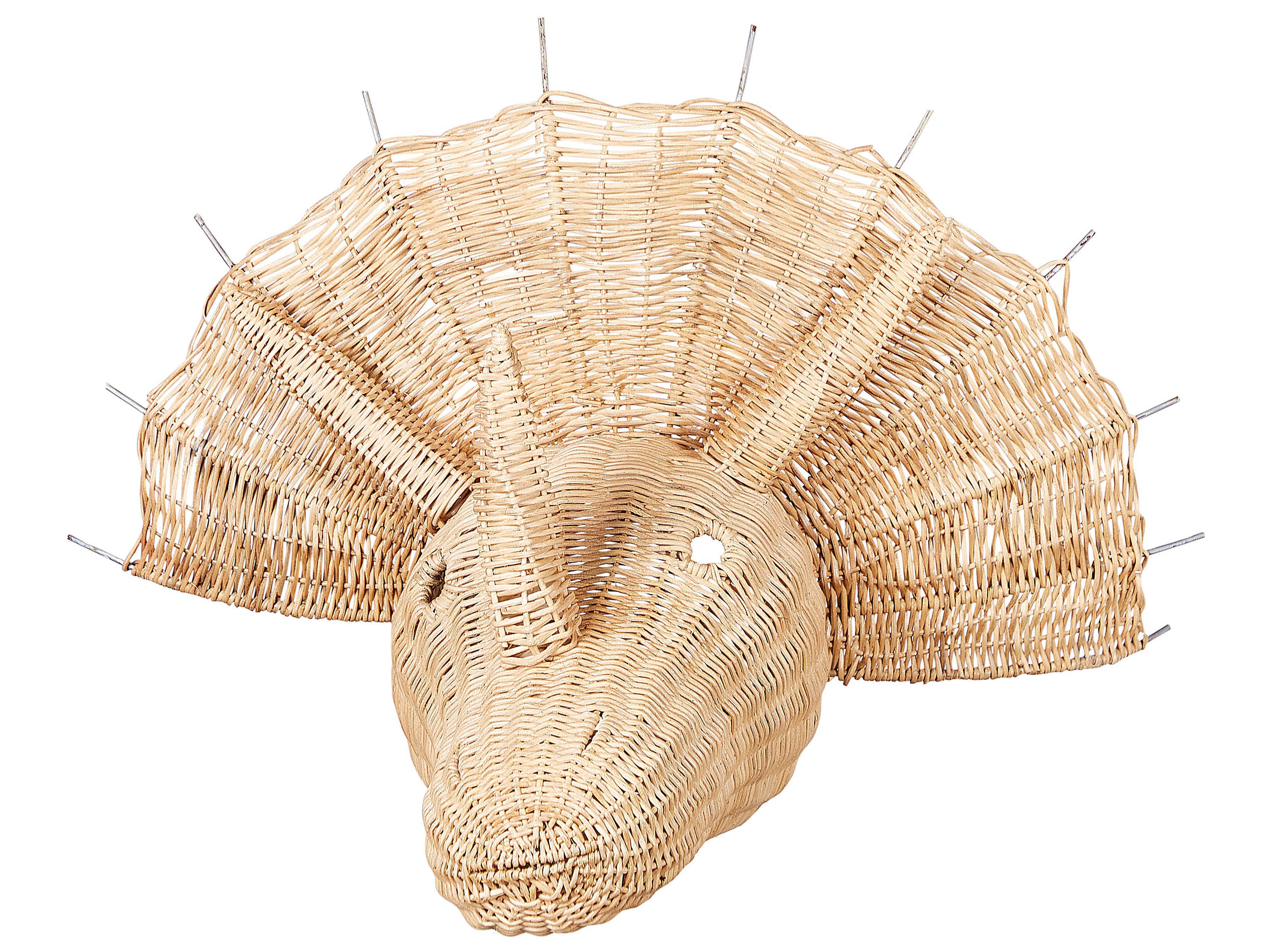 WANDDEKORATION Rattan heller holzfarbton Bioko - Hellbraun, Naturmaterialen (63/44/40cm) - Beliani
