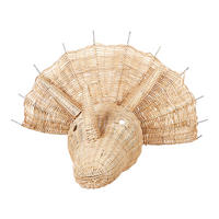 WANDDEKORATION Rattan heller holzfarbton Bioko - Hellbraun, Naturmaterialien (63/44/40cm) - Beliani