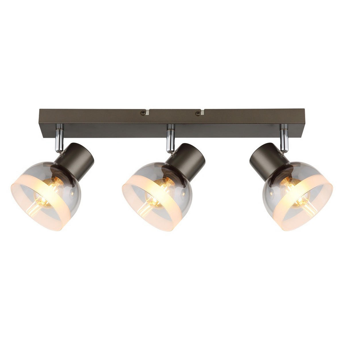 DECKENLEUCHTE Kairo - Schwarz, Glas (41/10/14cm) - Globo Lighting