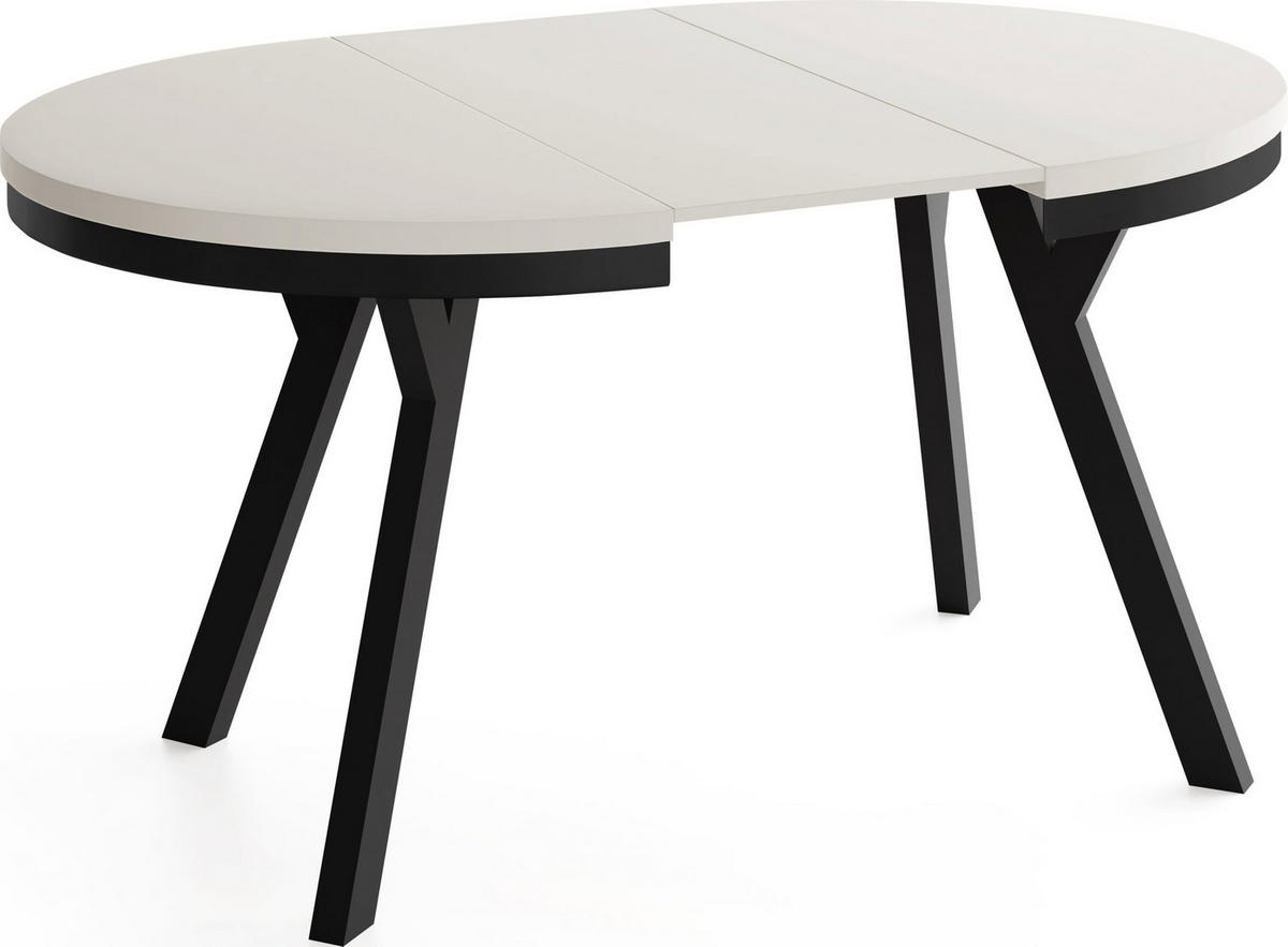 ESSTISCH Vero Neo rund ausziehbar verlängerbar, Kaschmir 80-130/80/77 cm - Kaschmir/Beige, Holz/Holzwerkstoff (80/130/77cm) - WFL GROUP
