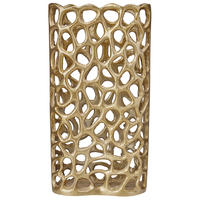 DEKOVASE Aluminium gold Sanchi - Goldfarben, Metall (33cm) - Beliani