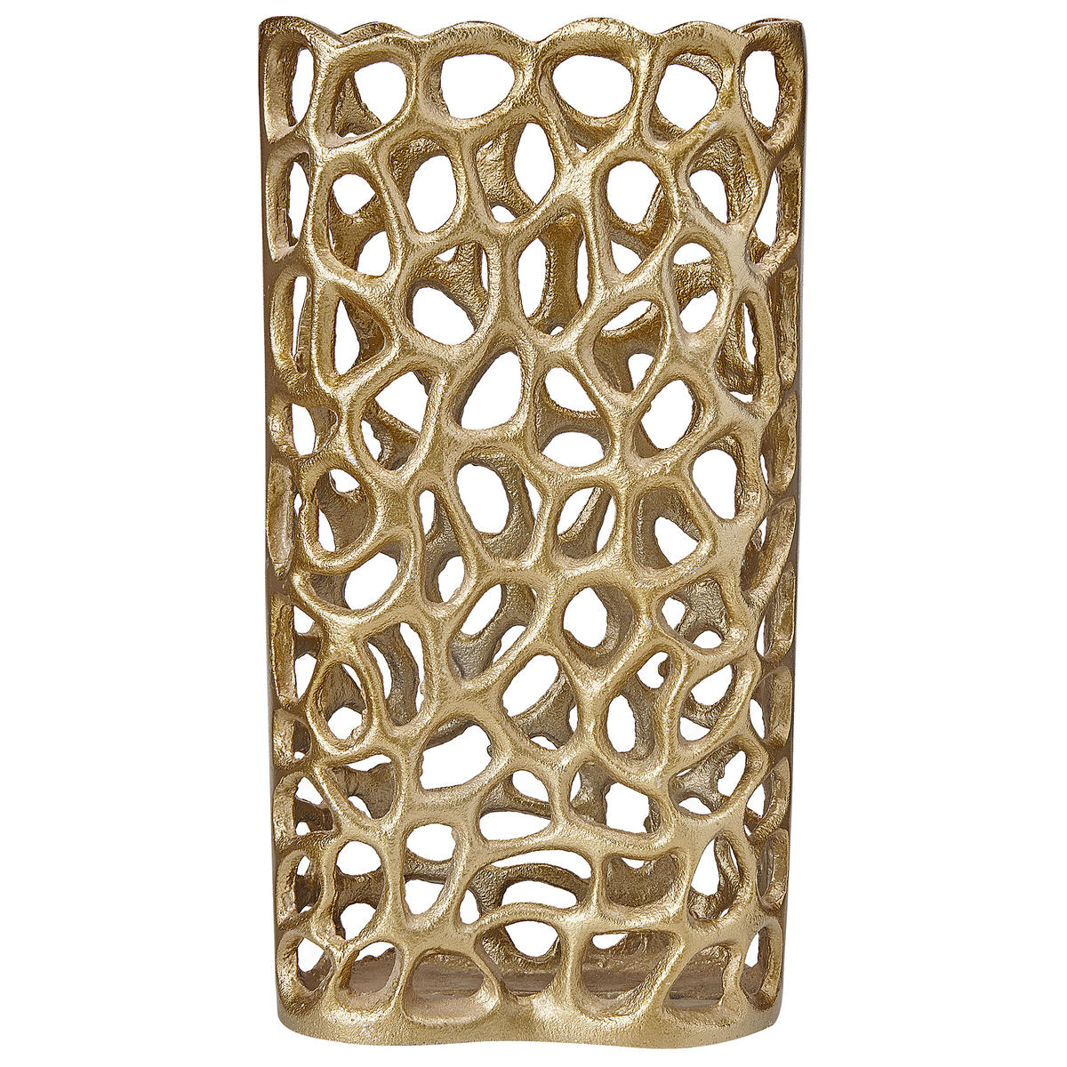 DEKOVASE Aluminium gold Sanchi - Goldfarben, Metall (33cm) - Beliani