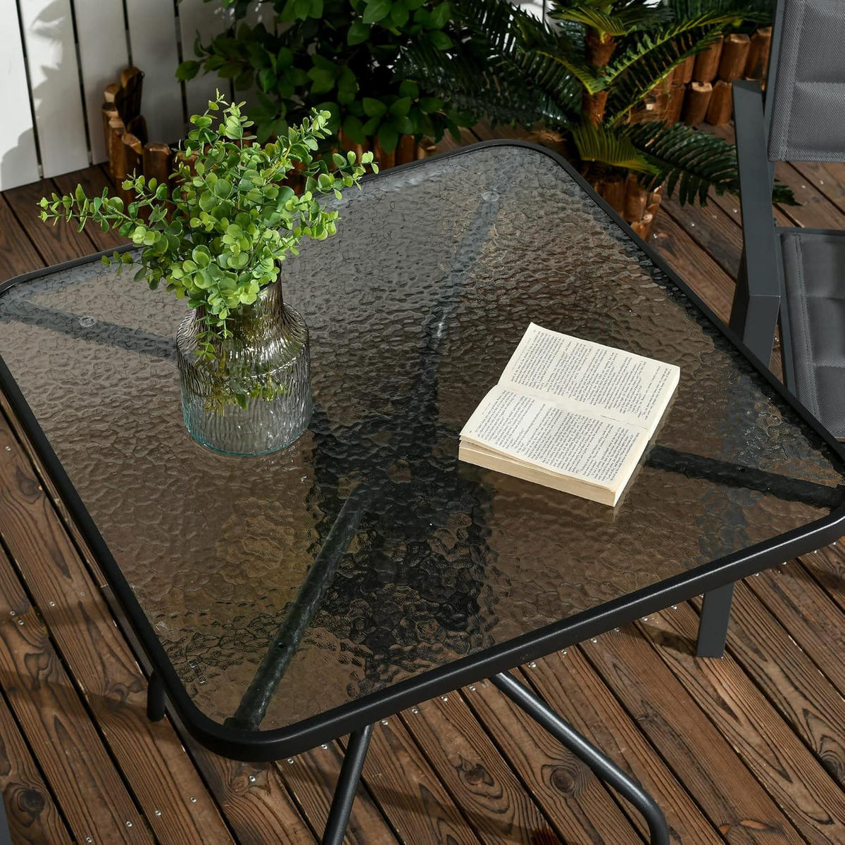 GARTENTISCH quadratisch 60cm - Transparent, Metall (60/60/70cm) - Mat-Haus