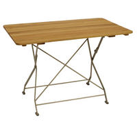 KLAPPTISCH Bad Belzig aus Robinienholz 70x110 cm, Stahlgestell Verzinkt - Braun, Holz (70/110/72cm) - TPFGarden