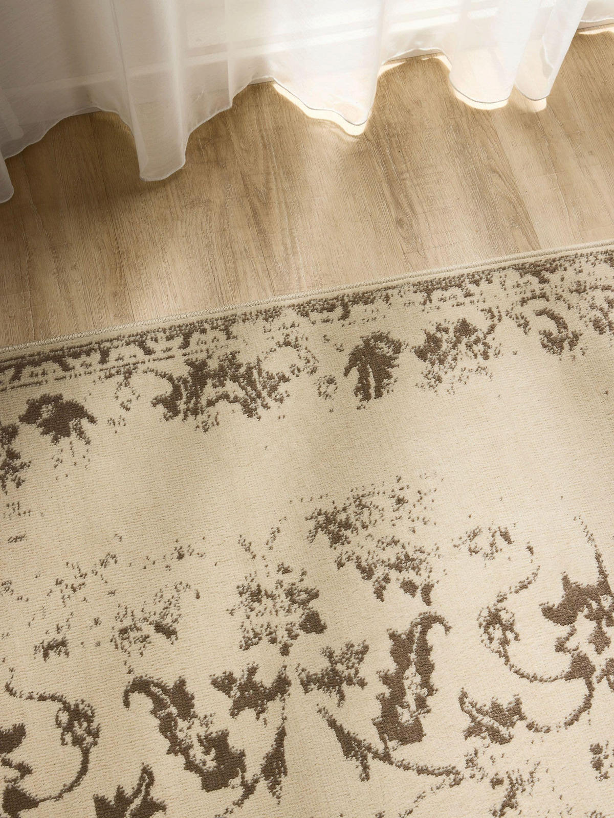 VINTAGE-TEPPICH Suki 160/230 cm - Creme/Braun, Kunststoff (160/230cm) - benuta