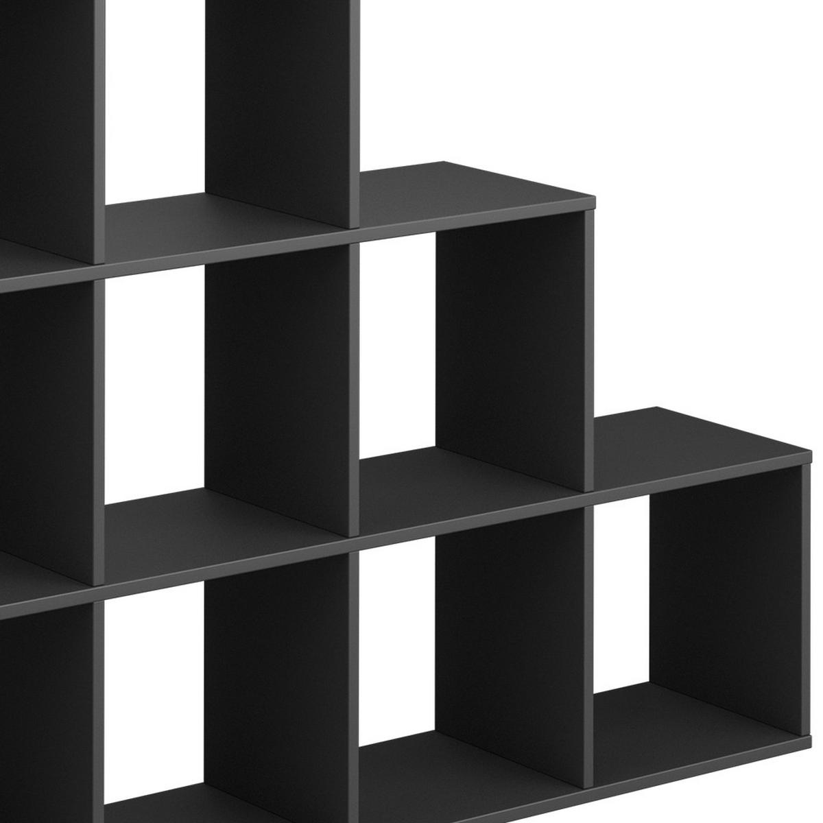 TREPPENREGAL Anthrazit 142.4 x 107.8 cm - Anthrazit, Holzwerkstoff (142.4/107.8/29cm) - Vicco