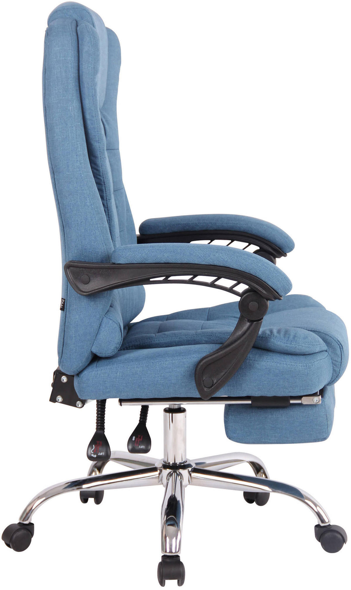 BÜROSTUHL Onix, Stoff Blau - Blau, Textil/Metall (67/125/68cm) - TPFLiving