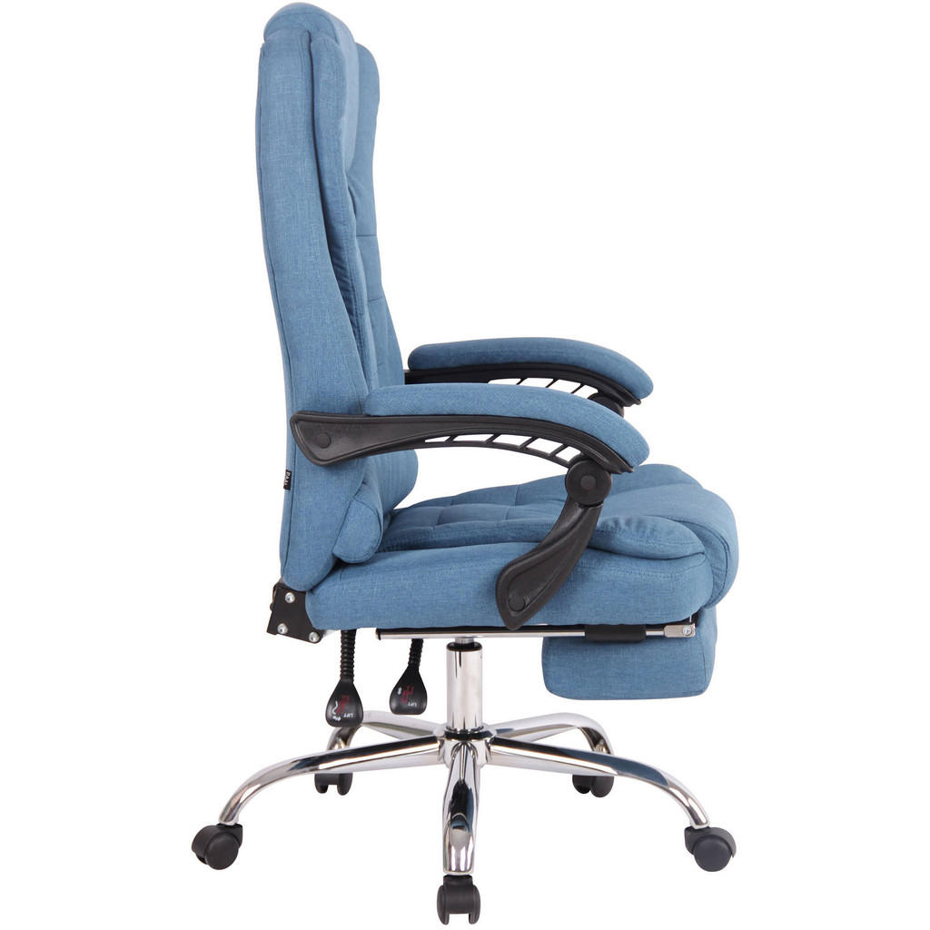 Thumbnail - TPFLiving Bürostuhl, Blau, Textil, 67x125x68 cm, Arbeitszimmer, Bürostühle, Drehstühle