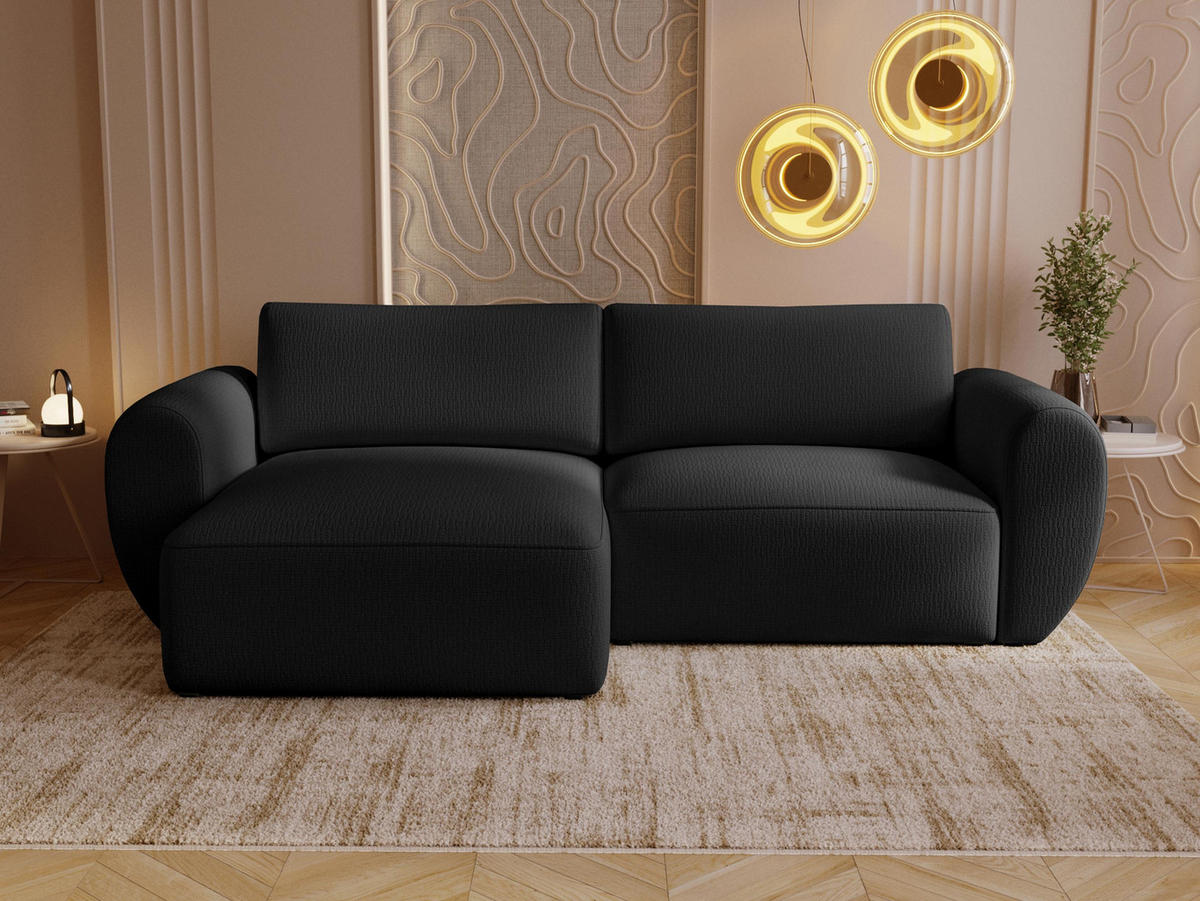 ECKSOFA Suzi - Schwarz, Holzwerkstoff/Kunststoff (147/261cm) - MIRJAN24