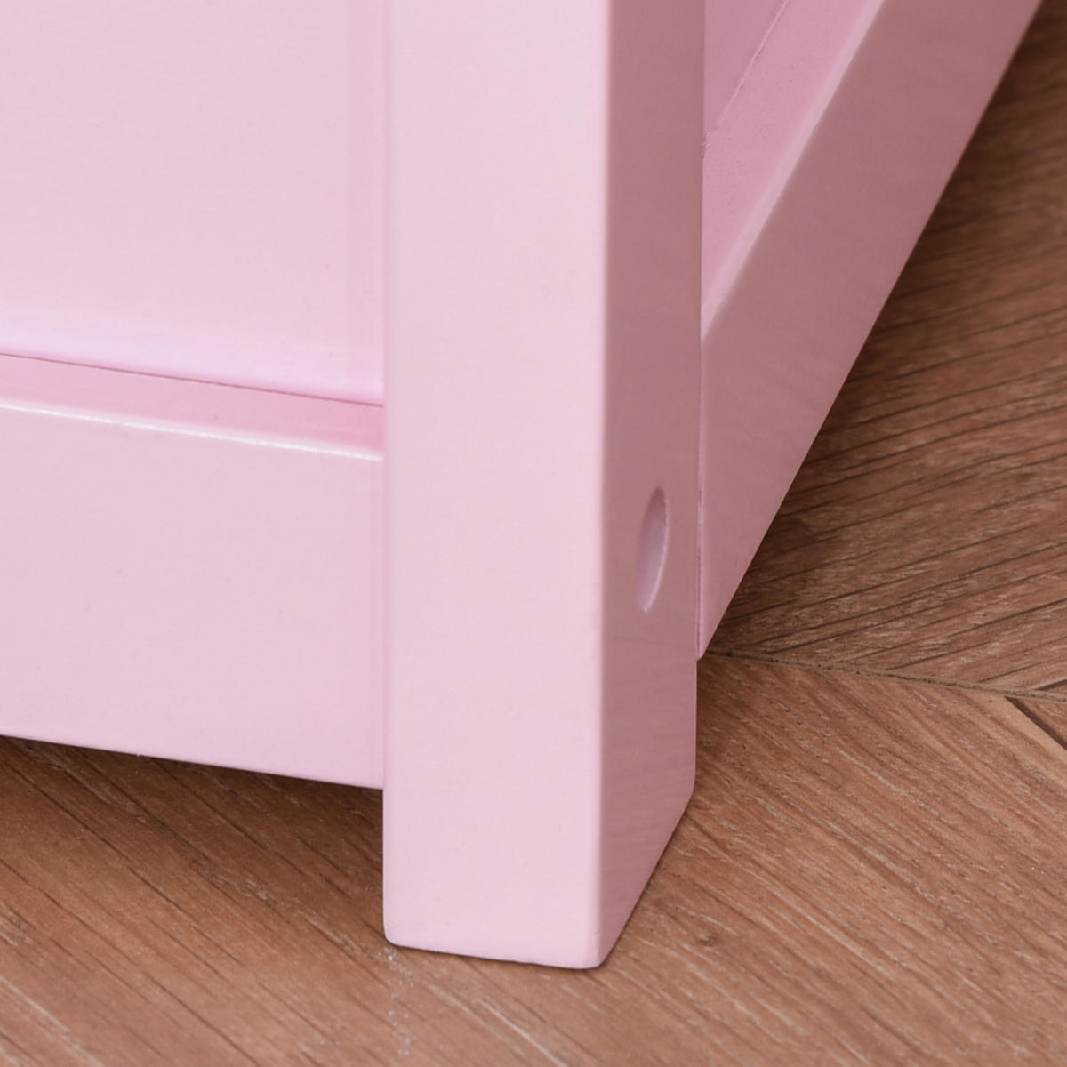 SPIELZEUGTRUHE DE-17270 2-in-1 mit Sitzbank & Sicherheitsdeckel Rosa - Pink, Metall (30/60cm) - ComfortXL