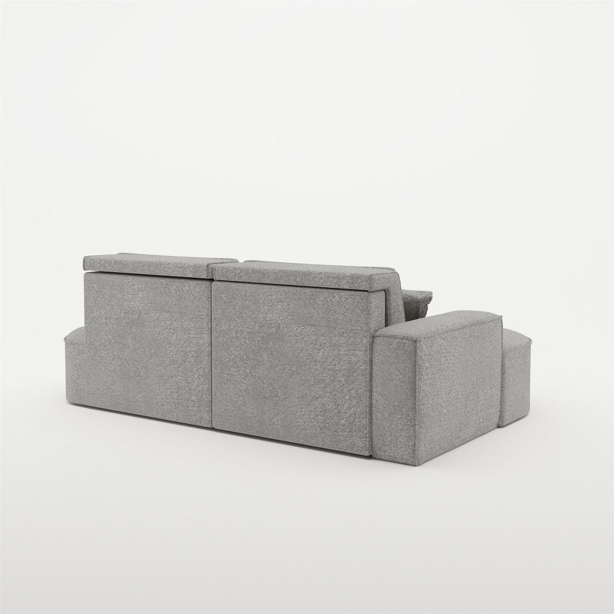 ECKSOFA Venedig Mit Schlaffunktion - Grau, Holzwerkstoff/Textil (278/179cm) - Fun Möbel