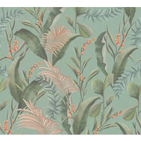 VLIESTAPETE Bunt 53/1005 cm - Türkis, Textil (53/1cm) - KUNSTLOFT