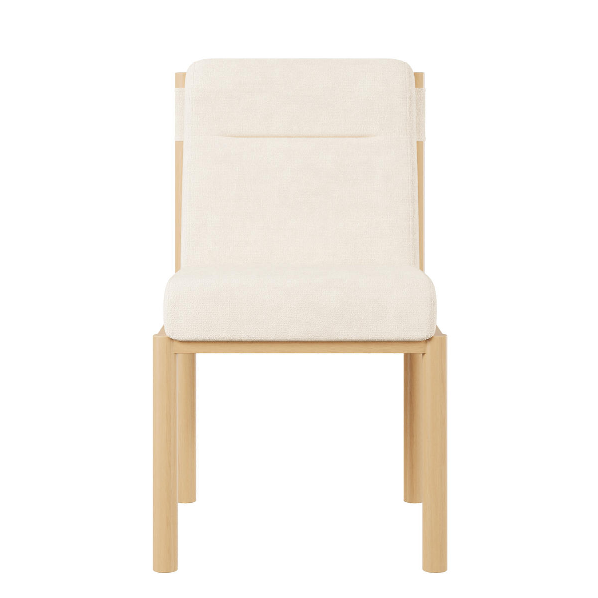 STUHL-SET DE-35807 2 Stück mit Sherpa-Stoff Beige - Beige, Holz (52/80.5/46cm) - ComfortXL