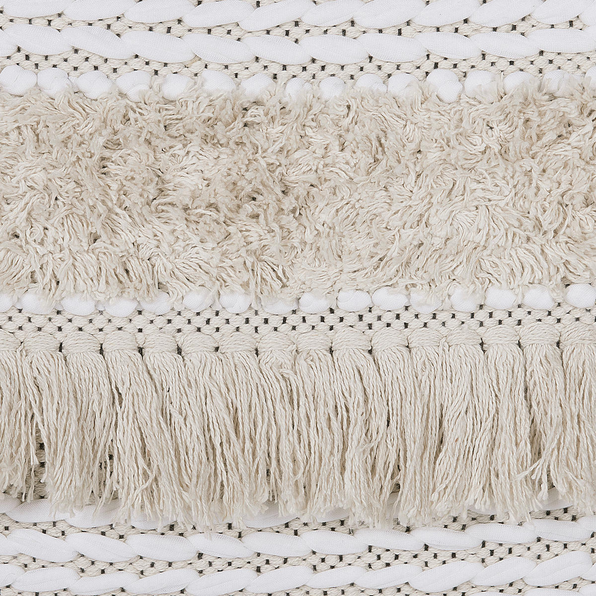 DEKOKISSEN 2er-Set Hellbeige 45/45 cm Villur - Beige, Naturmaterialien/Textil (45/45cm) - Beliani