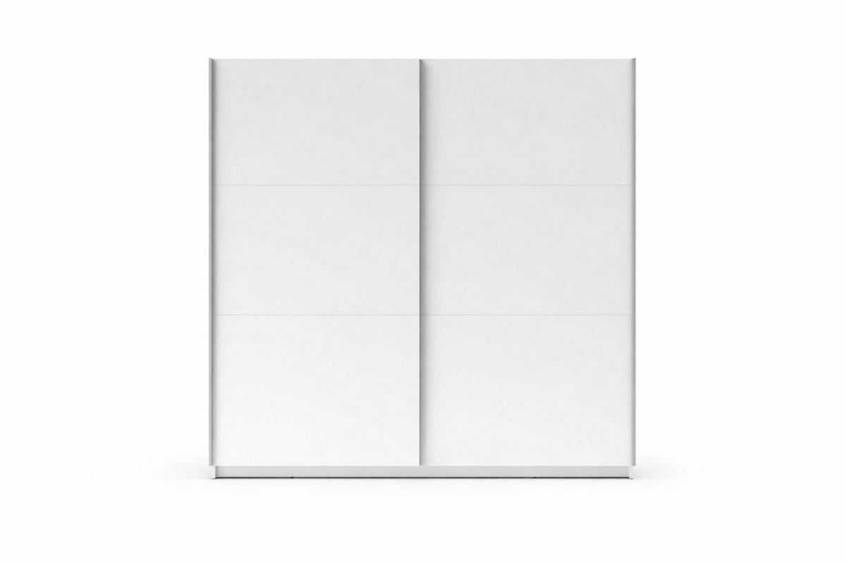 SCHWEBETÜRENSCHRANK ARLO II 150/207 cm in Weiß matt - Weiß, Holzwerkstoff (151/59/207cm) - Deine Möbel 24