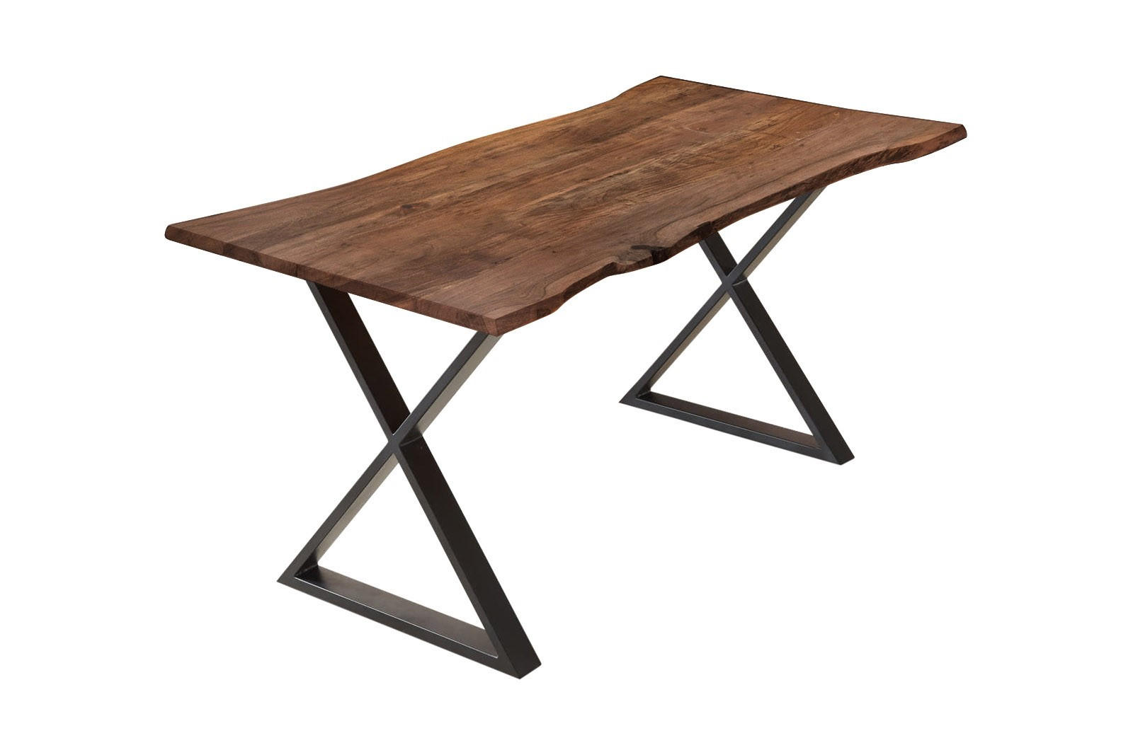 ESSTISCH KASIMIR - Schwarz/Braun, Holz/Metall (100/300/77cm) - SAM