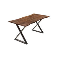 ESSTISCH KASIMIR - Schwarz/Braun, Holz/Metall (80/140/77cm) - SAM