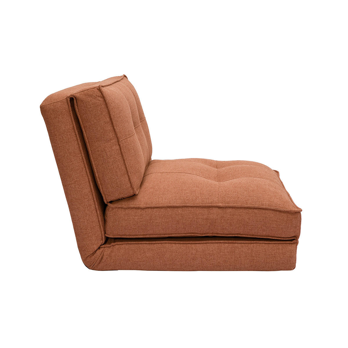 SCHLAFSESSEL 1-Sitzer Terracotta SALLY - Terracotta, Textil (84/66.5/74.5cm) - Miliboo