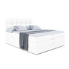 BOXSPRINGBETT MARCE KING - 200x200 - H3/H4 - Weiß Hochglanz - Weiß Hochglanz, Holzwerkstoff (200/200cm) - ALTDECOR