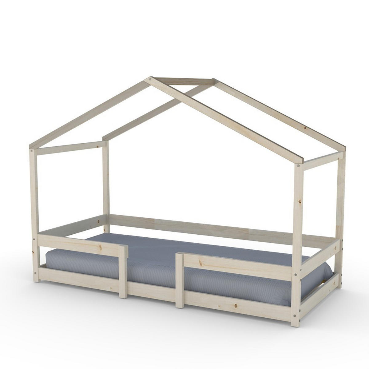 HAUSBETT INDIANA mit Lattenrost / Kinderbett 90x190 - Natural - Naturfarben, Holz (90/190cm) - Weber Industries