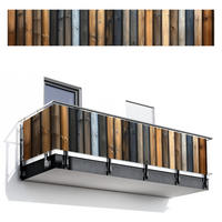 BALKON-SICHTSCHUTZ Holz - Dielen - Gemischt - Teakfarben, Kunststoff (500/85cm) - MuchoWow