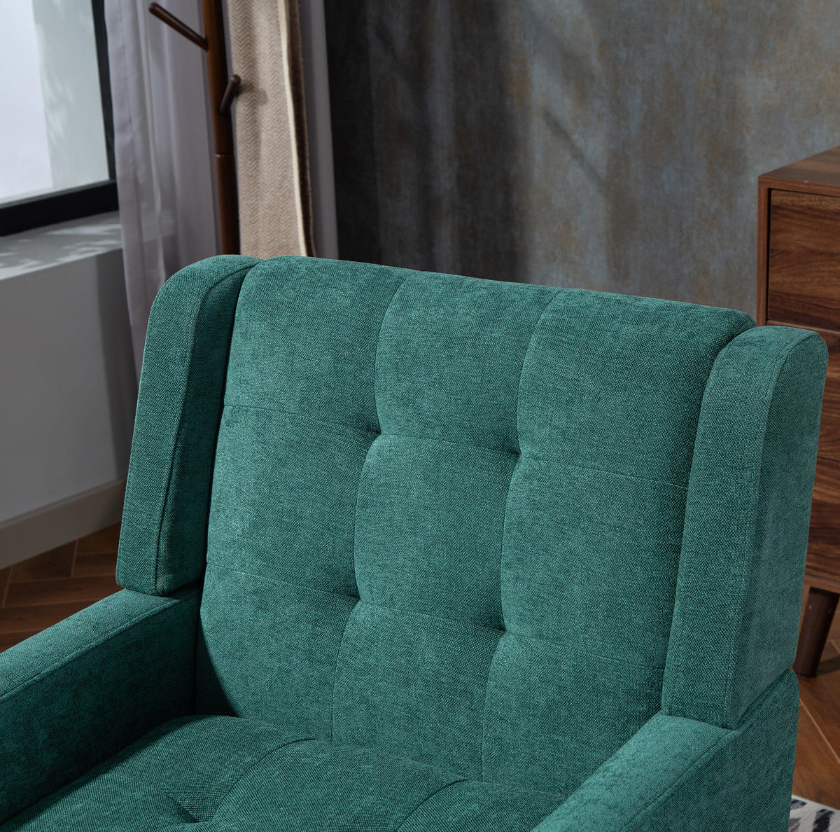 SESSEL 68/76/88 cm Retro Green aus Upholstered - Waldgrün, Textil (76/88/68cm) - OKMYHOME
