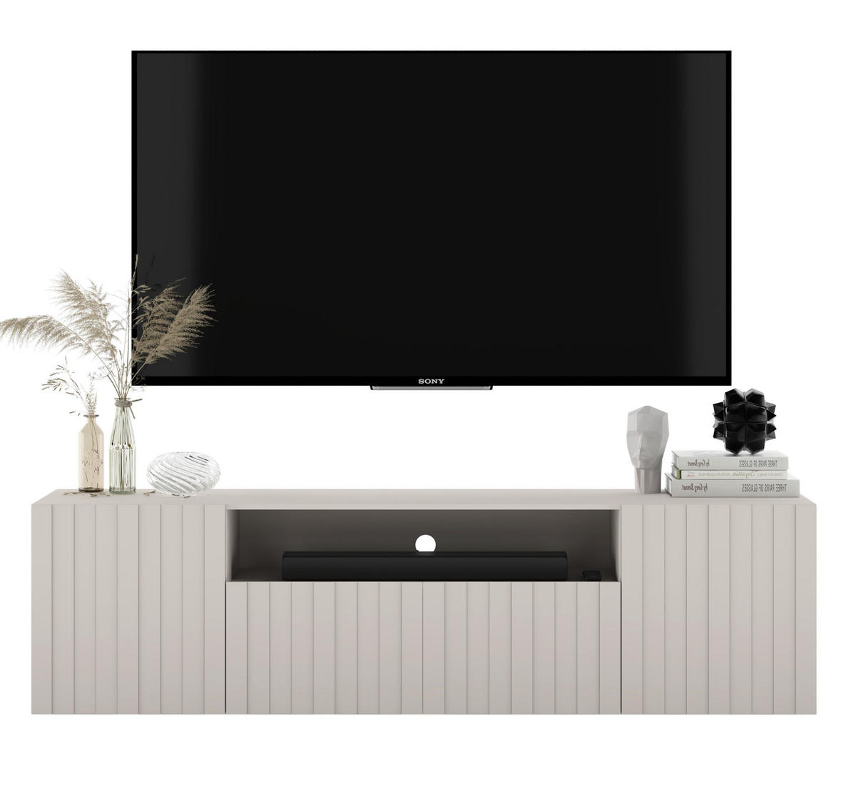 TV-SCHRANK Elpis2 Kaschmir Matt Glamour 150 cm - Kaschmir, Holzwerkstoff (150/37.5/36.5cm) - Meble Lindner