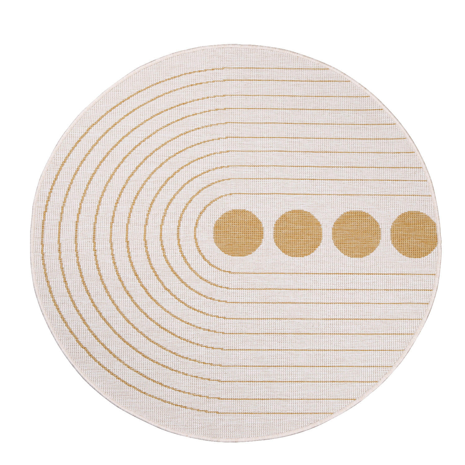 OUTDOOR-TEPPICH DuoRug 5739 Ockergelb 160x160 cm - Gelb, Textil (160/160cm) - carpet city