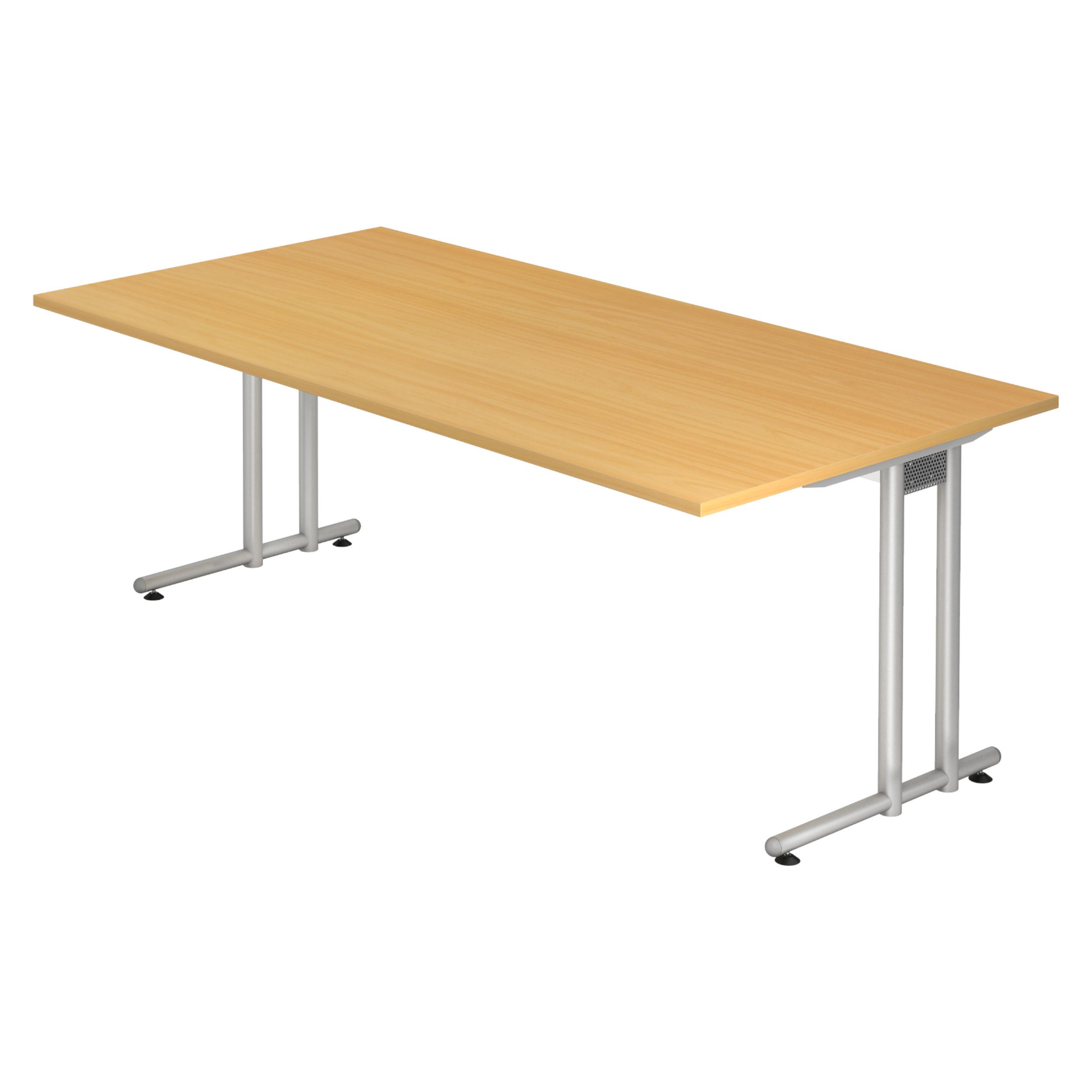 SCHREIBTISCH Serie-N 100/200/72 cm in Buchefarben - Buchefarben, Holzwerkstoff (100/200/72cm) - bümö
