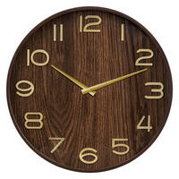 WANDUHR Ivana Ø 55 cm - Braun, Holzwerkstoff (55/55/5.5cm) - Atmosphera Createur d´interieur