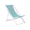 GARTENLIEGE weiß/hellblau Locri II - Weiß/Hellblau, Metall (60/79/95cm) - Beliani