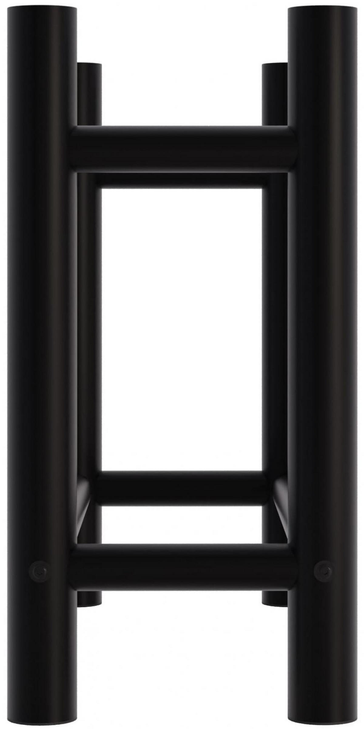 KAMINHOLZREGAL 60/30/60 cm Metall schwarz - Schwarz, Metall (60/60/30cm) - CLP