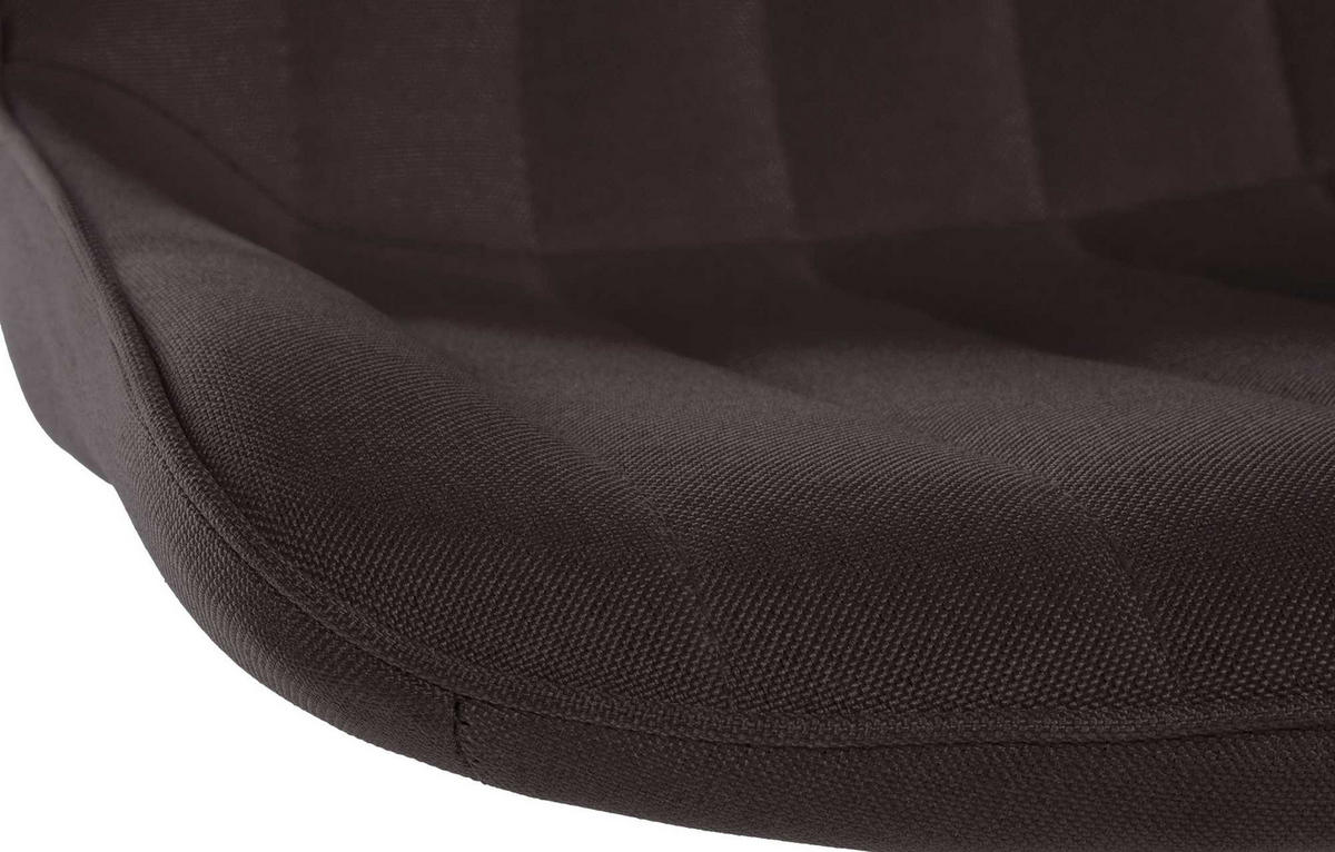 BARHOCKER Stoff taupe - Taupe/Schwarz, Textil/Metall (49.5/91/50cm) - CLP