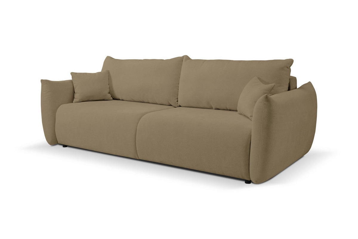 SOFA Hallora - Cappuccino (Melody 12) - Cappuccino, Holzwerkstoff (240/88/108cm) - Möblo