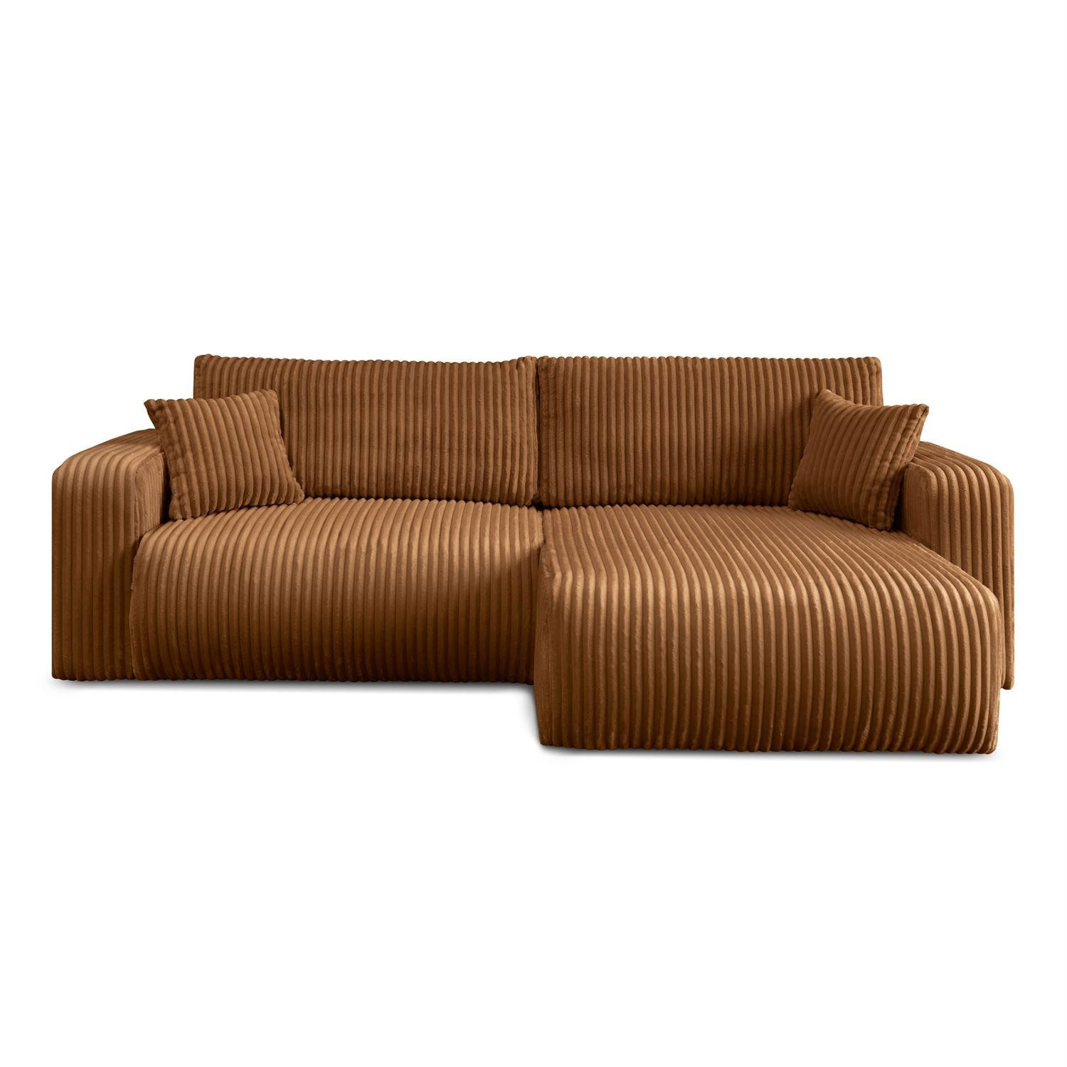 Ecksofa MOVE mit Schlaffunktion und Bettkasten, Tilia 56 - Bernsteinfarben, Textil (247/143cm) - Lookway