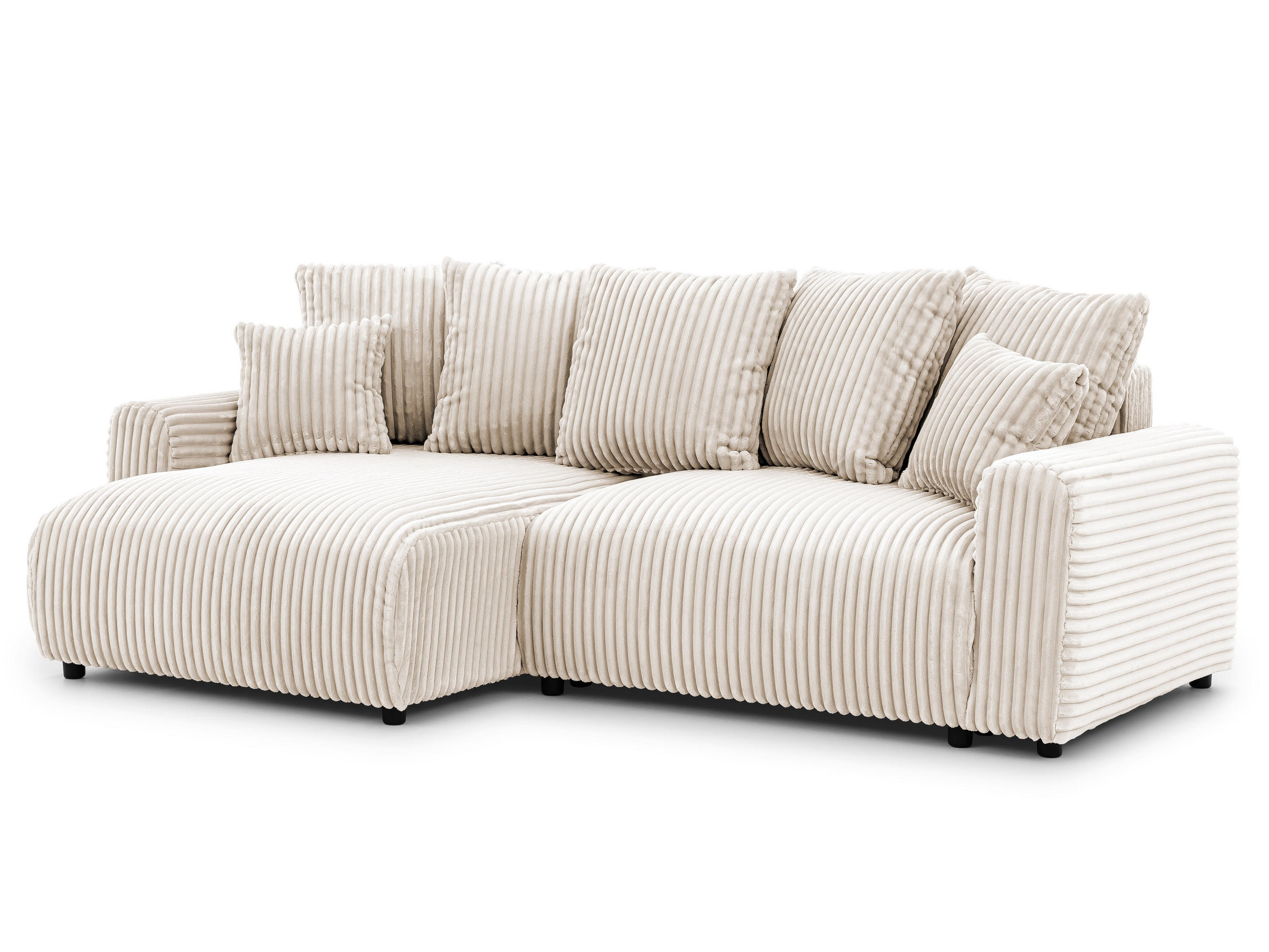 S-Style Ecksofa Creme 239x140 cm