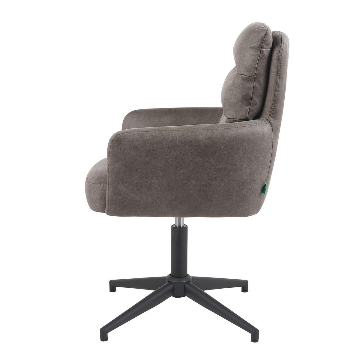 BÜROSTUHL Mika-Romy - Taupe/Schwarz, Textil/Metall (59/91/66cm) - DUBI Möbel