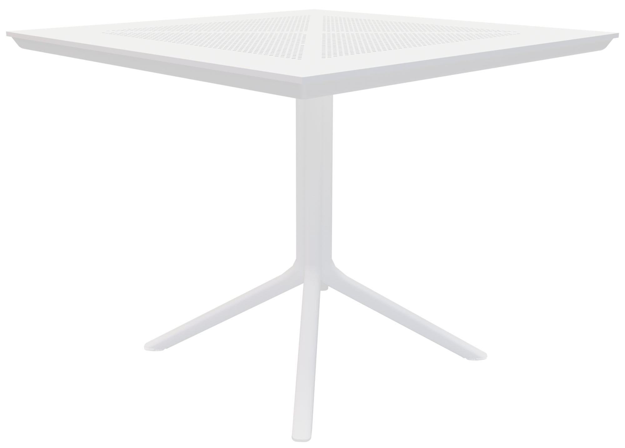 GARTENTISCH eckig 80/80/74 cm Kunststoff Weiß - Weiß, Kunststoff (80/80/74cm) - CLP