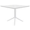 GARTENTISCH eckig 80/80/74 cm Kunststoff Weiß - Weiß, Kunststoff (80/80/74cm) - CLP