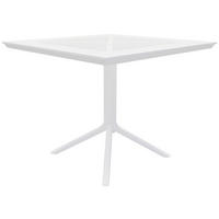 GARTENTISCH eckig 80/80/74 cm Kunststoff Weiß - Weiß, Kunststoff (80/80/74cm) - CLP
