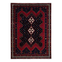 TEPPICH Afshar Blau 226/164 cm Schurwolle - Blau, Textil (164/226cm) - Looma