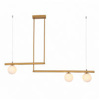 HÄNGELEUCHTE Andrea, Gold / Messing, 120cm - Goldfarben, Glas (120/120/100cm) - KOSILUM