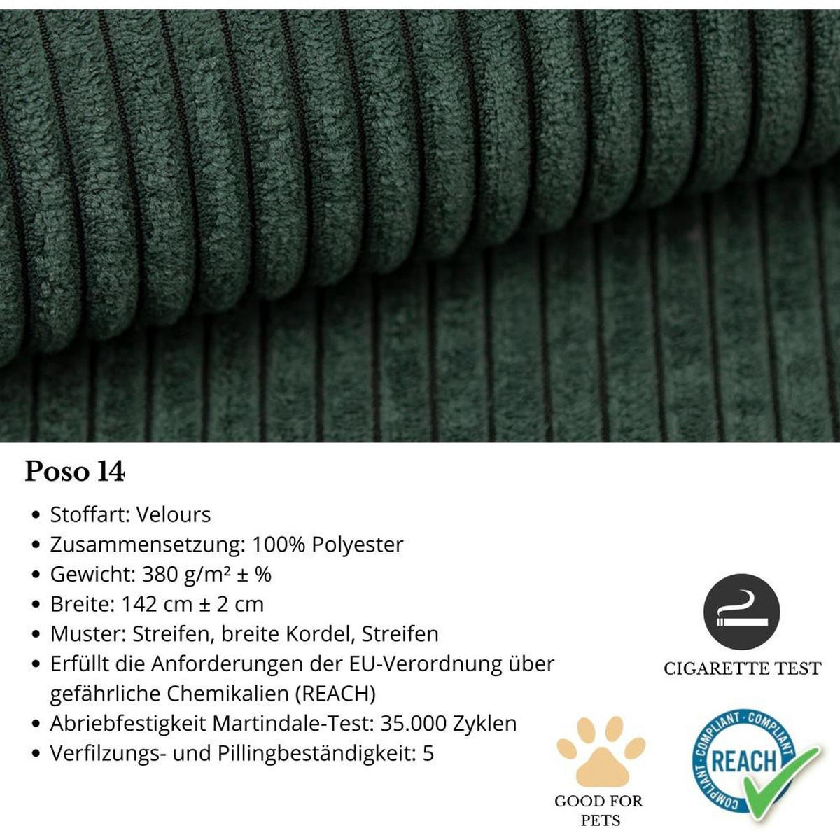 WOHNLANDSCHAFT mit Schlaffunktion Poss U grün - Grün, Textil (395/70/153cm) - Beautysofa
