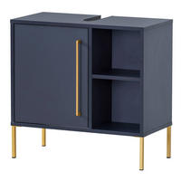 WASCHBECKENUNTERSCHRANK Kella-80 - Blau, Holzwerkstoff (66/64/34cm) - Lomado