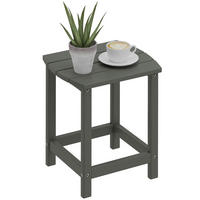 GARTENTISCH DE-07334 aus HDPE und wetterfest Grau - Grau, Kunststoff (48/37/46cm) - ComfortXL