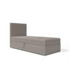 BOXBETT mit Bettkasten Kiberg Mini Basic 90x200 cm, Grau - Grau, Textil (90/200cm) - Meblito